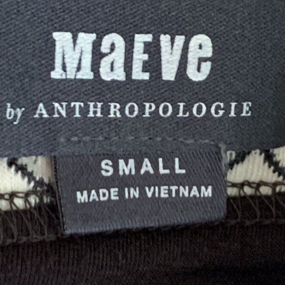 Maeve by Anthropologie Black White Pencil Skirt Women’s Small Straight - Picture 11 of 12